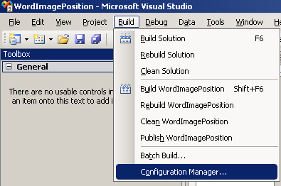 Visual Studio Configuration Manager